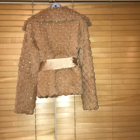 Cache Rabbit Fur and Jeweled Coat - Picture 3 of 5